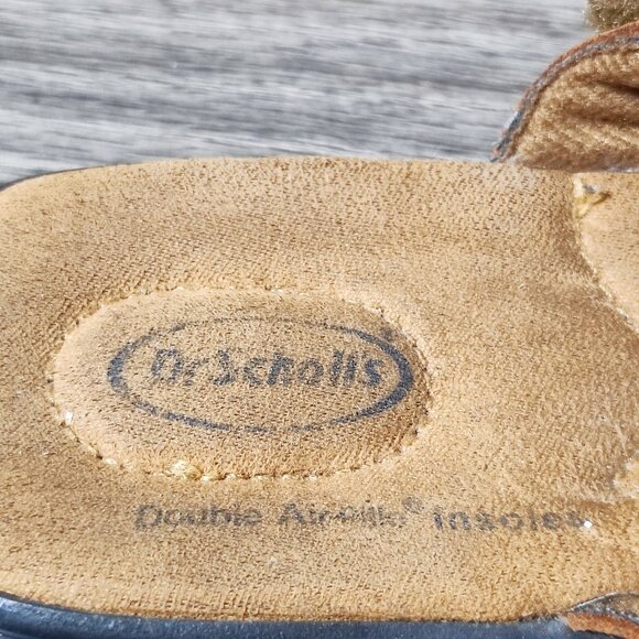 Dr. Scholl's Sandals suede women's size 7 1/2 brown Double Air-pillo insole - Picture 7 of 11